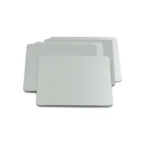 Nerūdijančio plieno identifikacinės plokštelės 4 Metalinė identifikacinė plokštelė 90x90x1 mm