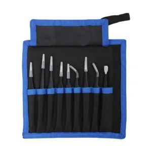 profesionalių pincetų rinkinys