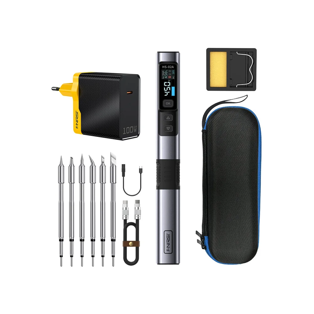 100 W smart soldering iron with FNIRSI HS-02A MAX tool kit 2 100 W smart soldering iron with FNIRSI HS-02A MAX tool kit