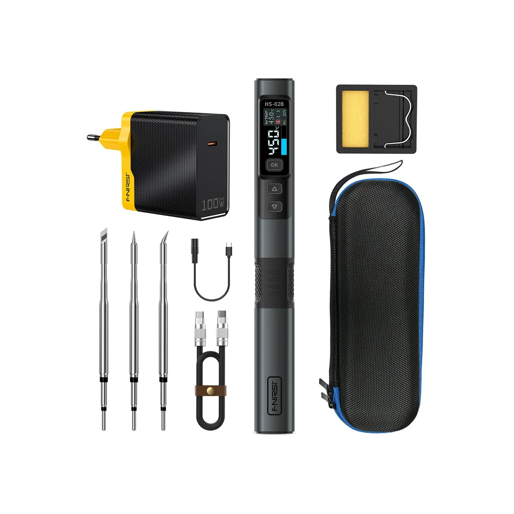 100 W smart soldering iron with FNIRSI HS-02B MAX tool kit 2 100 W smart soldering iron with FNIRSI HS-02B MAX tool kit