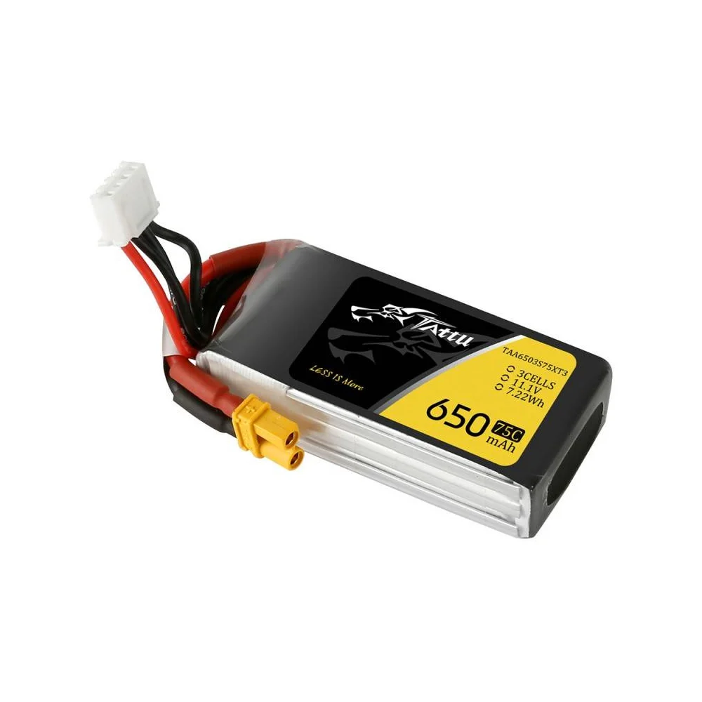 Battery Tattu 650mAh 11,1V 75C 3S1P 3 Battery Tattu 650mAh 11,1V 75C 3S1P