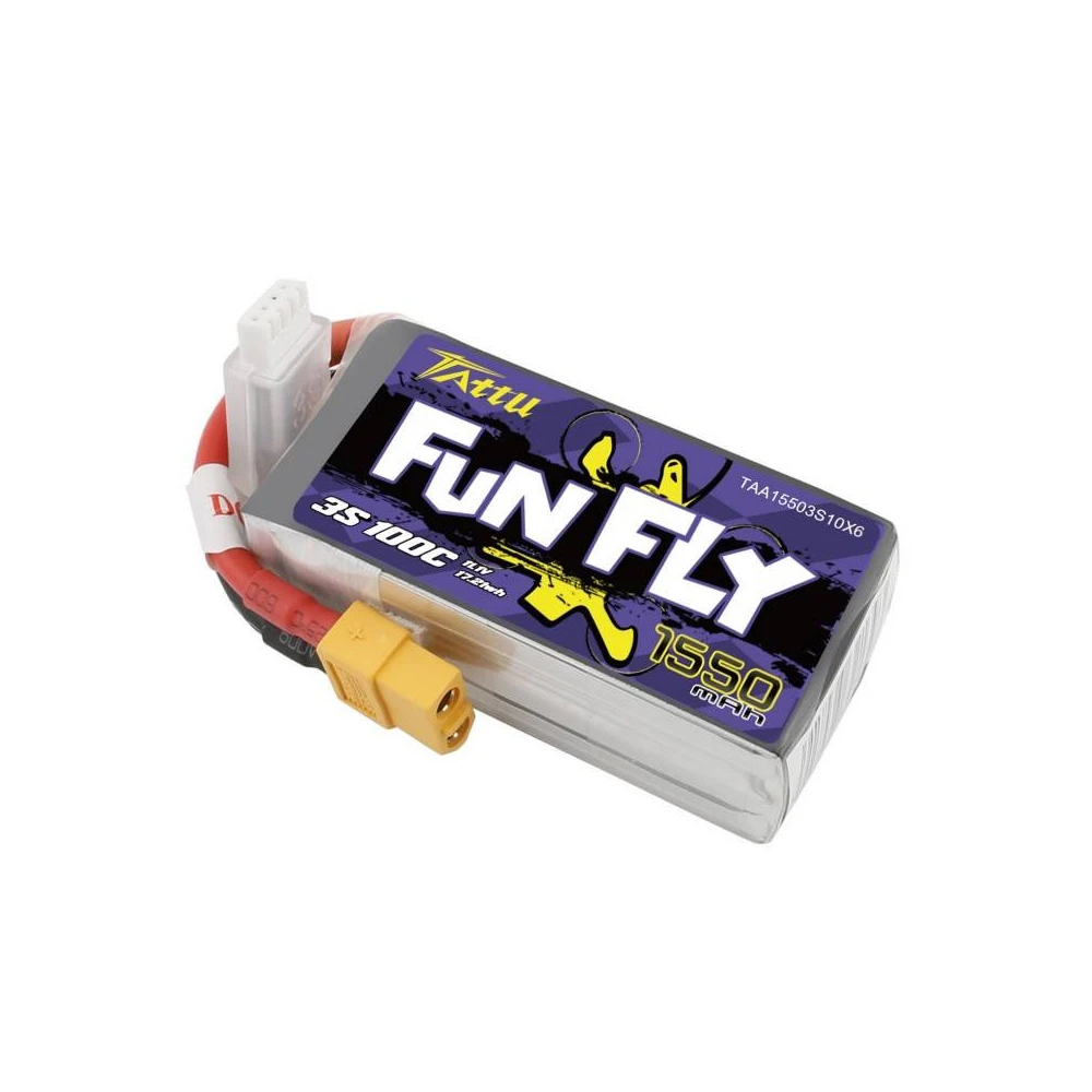 Battery Tattu Funfly 1550mAh 11,1V 100C 3S1P 2 Battery Tattu Funfly 1550mAh 11,1V 100C 3S1P