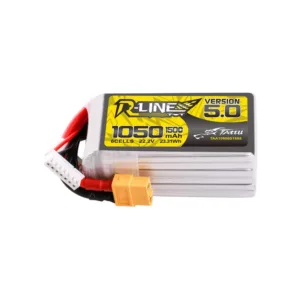 Tattu R-Line 5.0 1050mAh 22.2V 6S 150C XT60 Plug Battery
