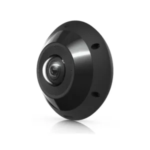 All-weather, vandal-resistant 12MP PoE camera with panoramic 360° coverage, digital pan-tilt-zoom functionality, and smart IR functionality.
