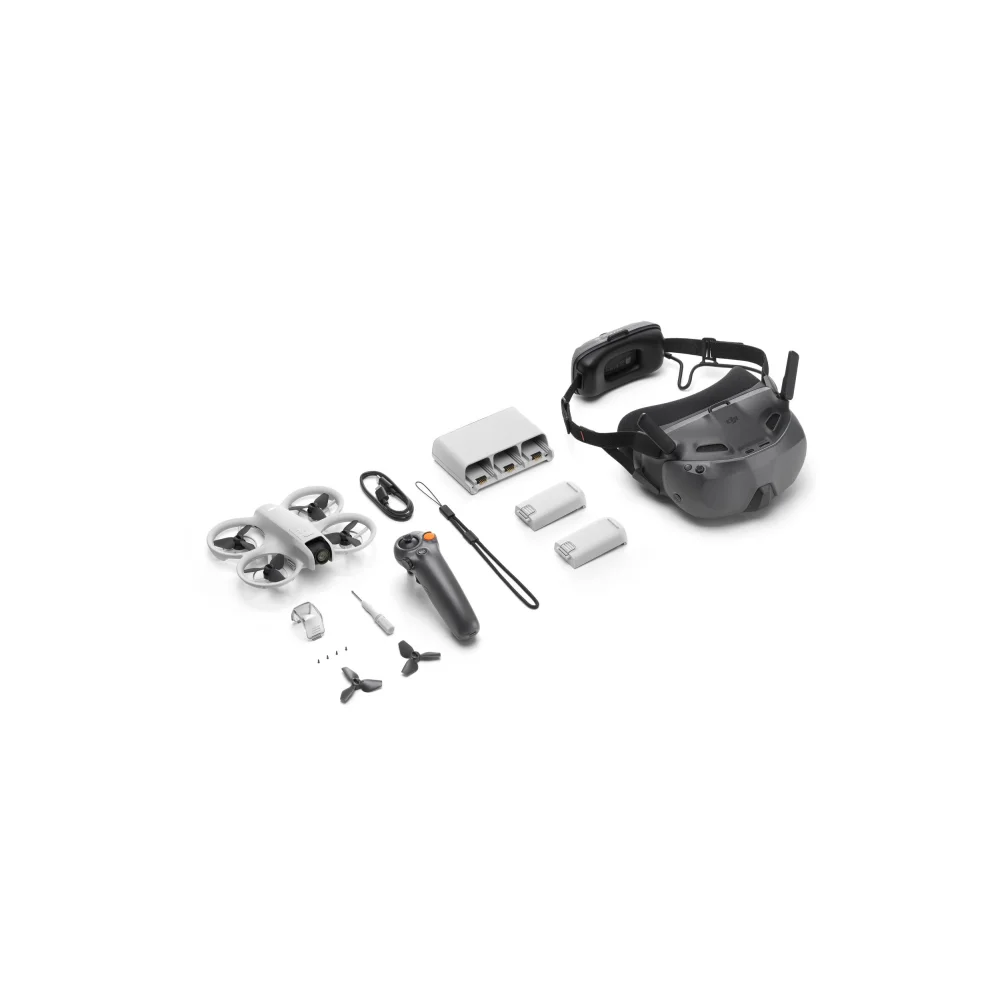 Used with DJI Neo to achieve immersive flight in first-person view.When used with DJI RC Motion 3, you can treat RC Motion 3 as an AR cursor to navigate the menu on the goggles’ screen. Users can navigate the goggles menu with RC Motion 3 i… 2 Used with DJI Neo to achieve immersive flight in first-person view.When used with DJI RC Motion 3, you can treat RC Motion 3 as an AR cursor to navigate the menu on the goggles' screen. Users can navigate the goggles menu with RC Motion 3 i...