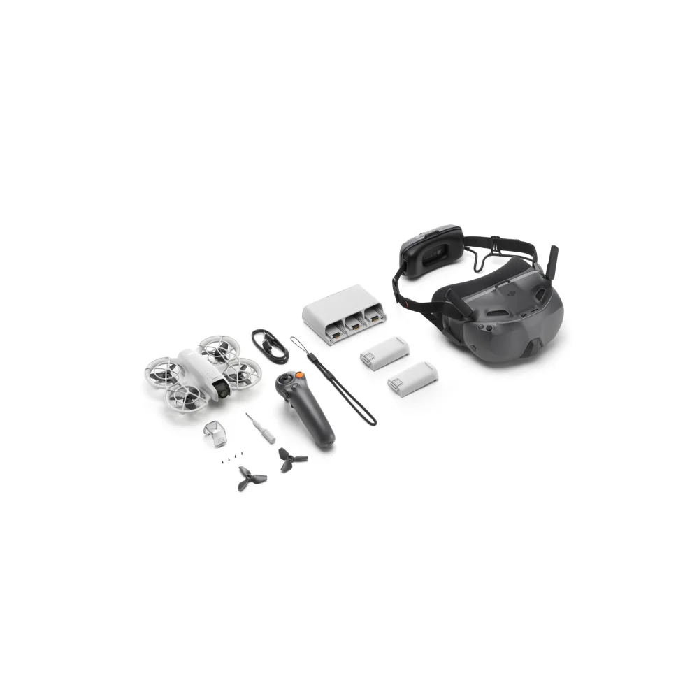 Used with DJI Neo to achieve immersive flight in first-person view.When used with DJI RC Motion 3, you can treat RC Motion 3 as an AR cursor to navigate the menu on the goggles’ screen. Users can navigate the goggles menu with RC Motion 3 i… 4 Used with DJI Neo to achieve immersive flight in first-person view.When used with DJI RC Motion 3, you can treat RC Motion 3 as an AR cursor to navigate the menu on the goggles' screen. Users can navigate the goggles menu with RC Motion 3 i...