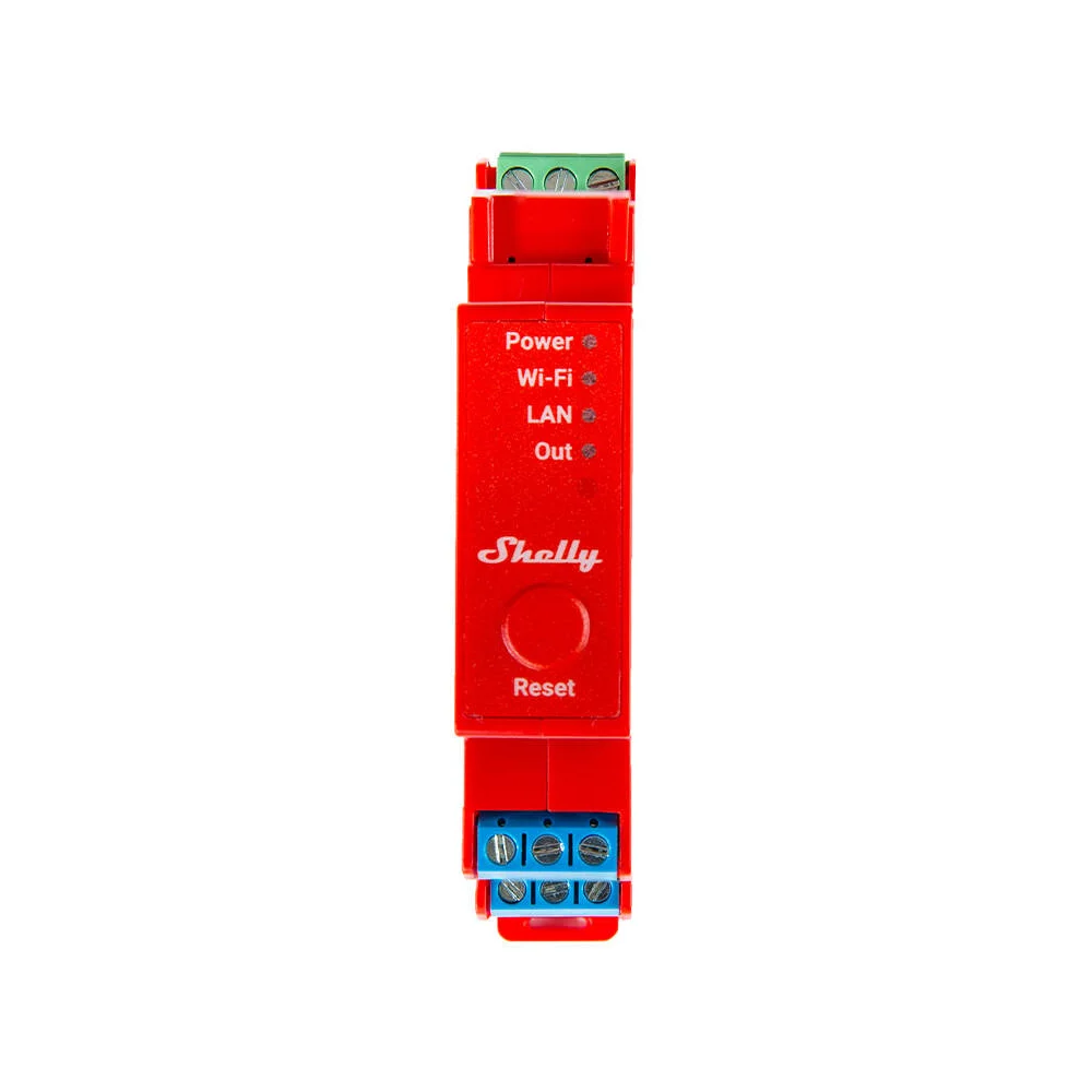 Shelly Pro 1PM DIN Rail Switch with Power measurement, 1 channel, WiFi/LAN 1 Shelly Pro 1PM DIN Rail Switch with Power measurement, 1 channel, WiFi/LAN