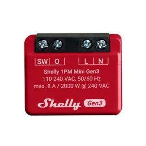 Shelly 1PM Mini Gen3 Controller, WiFi/Bluetooth