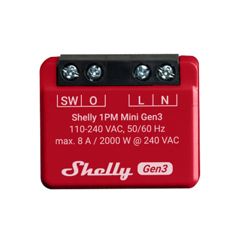 Shelly 1PM Mini Gen3 Controller, WiFi/Bluetooth 2 Shelly 1PM Mini Gen3 Controller, WiFi/Bluetooth